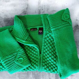 Moda International for VS Full‎ Zip Cardigan Forest Green 💚 Cabincorp Size Med
